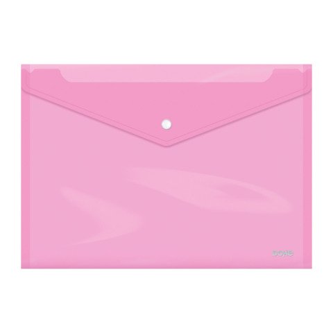 Sobre protegedocumentos Dohe Folio pp translúcido cierre por broche rosa