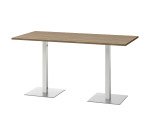 Table de réunion haute plateau orme L 210 x P 100 cm - Meeting