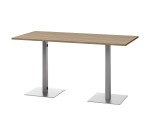 Table de réunion haute plateau orme L 210 x P 100 cm - Meeting