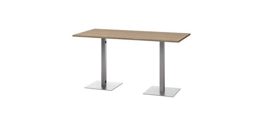 Table de réunion haute plateau orme L 210 x P 100 cm - Meeting