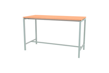 Table haute Boxy H 107 cm piétement métal