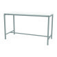 Table haute Boxy H 107 x L 180 x 80 cm blanc piètement métal