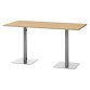 Table de réunion haute plateau chêne L 210 x P 100 cm - Meeting