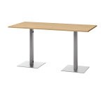 Table de réunion haute plateau chêne L 210 x P 100 cm - Meeting