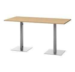 Table de réunion haute plateau chêne L 210 x P 100 cm - Meeting