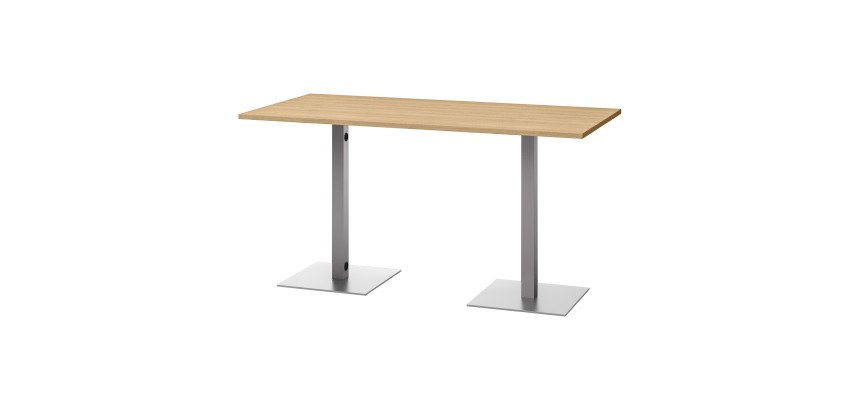 Table de réunion haute plateau chêne L 210 x P 100 cm - Meeting