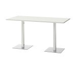 Table de réunion haute plateau blanc L 210 x P 100 cm - Meeting