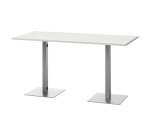 Table de réunion haute plateau blanc L 210 x P 100 cm - Meeting