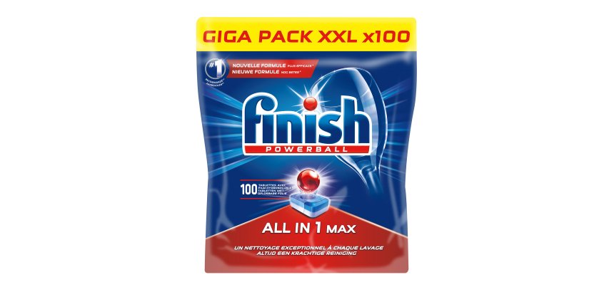Tablettes Finish Powerball tout en 1 lave-vaisselle - Pack de 100 tablettes