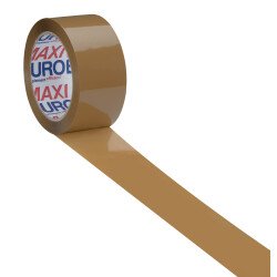 Ruban adhésif d'emballage polypropylène havane 50 mm x 66 m - Maxiburo