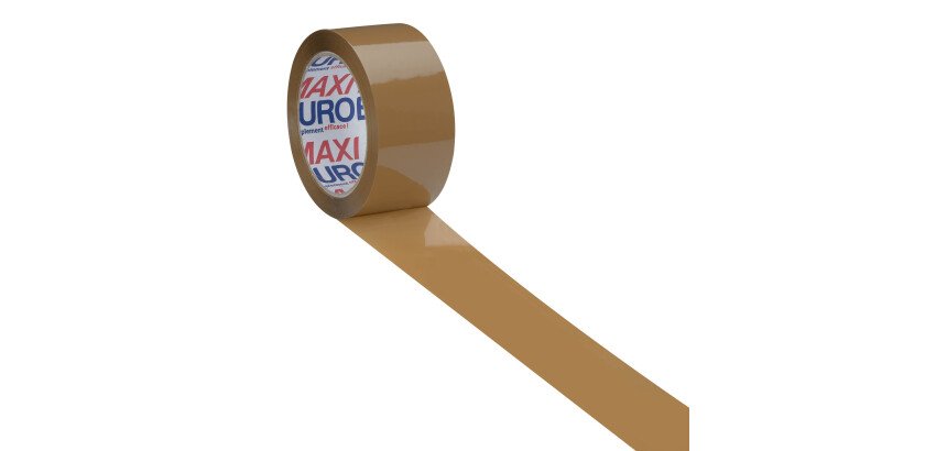 Ruban adhésif d'emballage polypropylène havane 50 mm x 66 m - Maxiburo