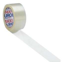Ruban adhésif d'emballage polypropylène translucide 50 mm x 66 m - Maxiburo