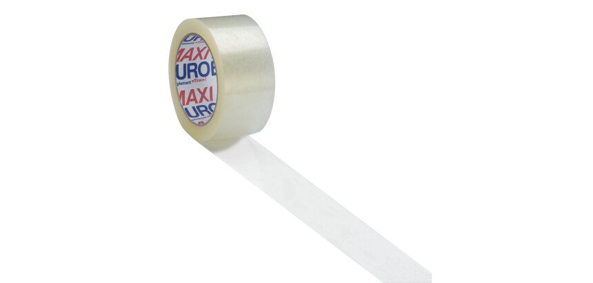 Ruban adhésif d'emballage polypropylène translucide 50 mm x 66 m - Maxiburo