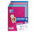 Cuadernos tapa blanda Folio 80 hojas 4x4 colores tendencia Oxford - Pack 4 + 1 GRATIS