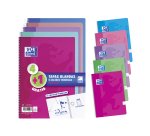 Cuadernos tapa blanda Folio 80 hojas 4x4 colores tendencia Oxford - Pack 4 + 1 GRATIS