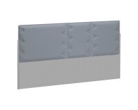 Acoustic panel light grey for isle of desks Ergomaxx W 140 cm 