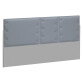 Acoustic panel light grey for isle of desks Ergomaxx W 140 cm 