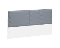 Akoestische schermwand voor eiland werkposten Ergomaxx lichtgrijs B 140 cm