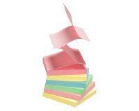 Recycled repositionable Z-notes assortment pastel Info Notes 75 x 75 mm - block of 100 sheets