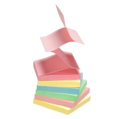 Gercycleerde herplaatsbare Z-notes assortiment pastel Info Notes 75 x 75 mm - blok van 100 vellen