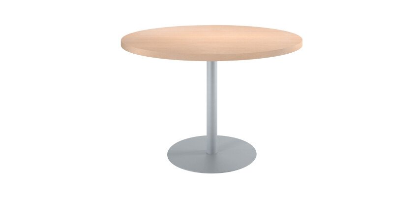 Mesa de reunión redonda Ecla roble claro Ø 120 cm