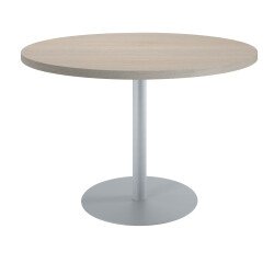 Mesa de reunión redonda Ecla roble gris Ø 120 cm