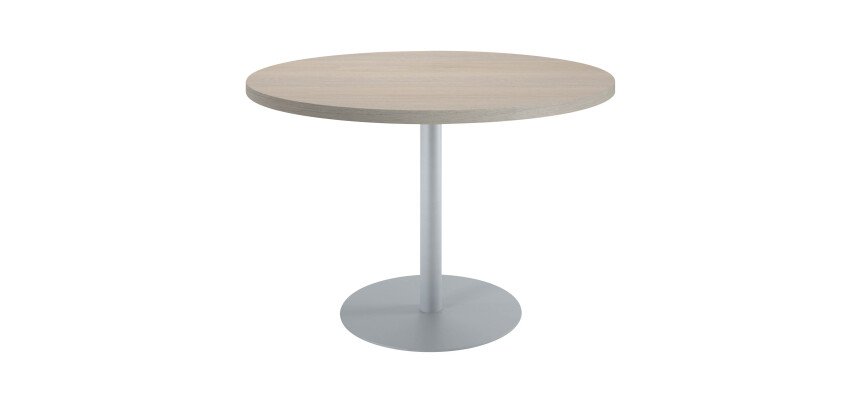 Mesa de reunión redonda Ecla roble gris Ø 120 cm