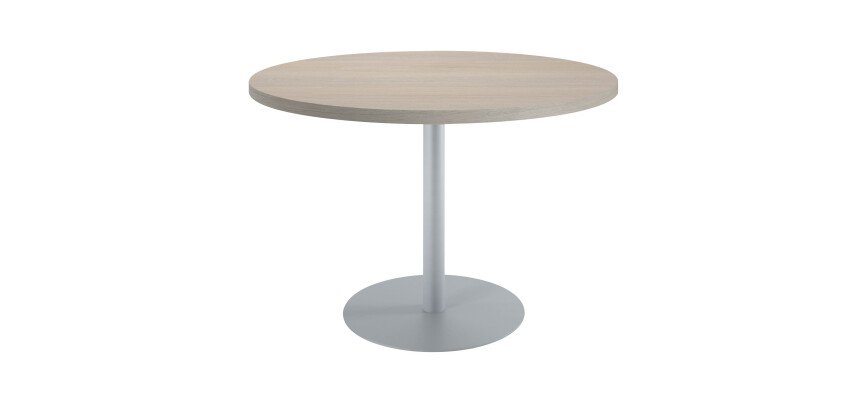 Mesa de reunión redonda Ecla roble gris Ø 120 cm