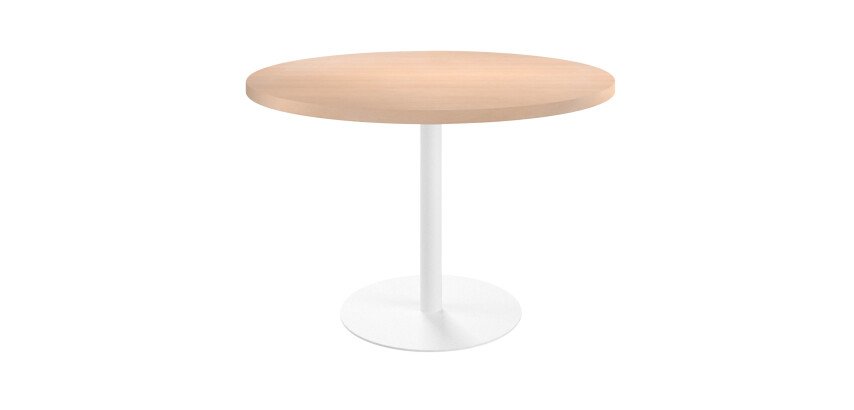 Mesa de reunión redonda Ecla roble claro Ø 120 cm