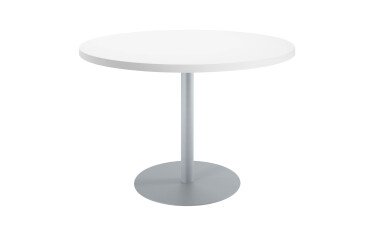 Mesa de reunión redonda Ecla blanca Ø 120 cm