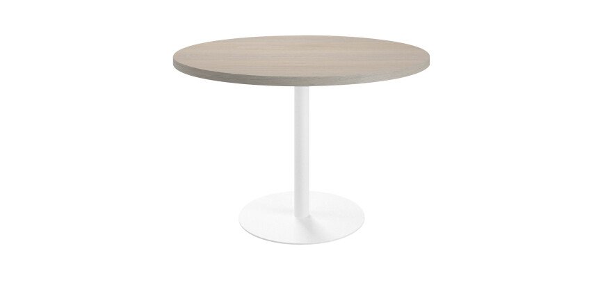 Mesa de reunión redonda Ecla roble gris Ø 120 cm