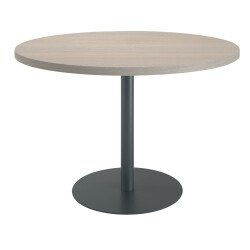 Table de réunion ronde chêne gris Ø 120 cm - Arch