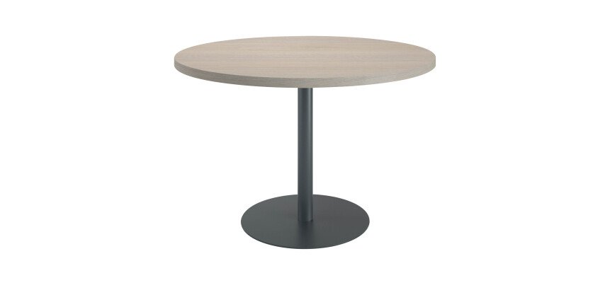 Table de réunion ronde chêne gris Ø 120 cm - Arch