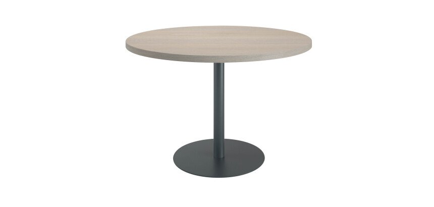Table de réunion ronde chêne gris Ø 120 cm - Arch