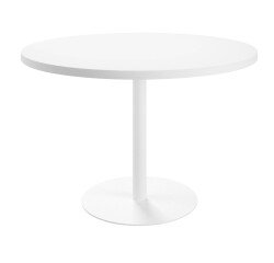 Mesa de reunión redonda Ecla blanca Ø 120 cm
