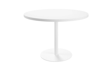Mesa de reunión redonda Ecla blanca Ø 120 cm