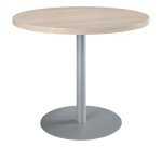 Mesa de reunión redonda Ecla roble gris Ø 100 cm