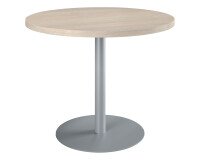 Mesa de reunión redonda Ecla roble gris Ø 100 cm pata aluminio