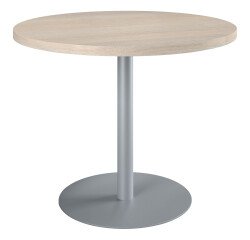 Mesa de reunión redonda Ecla roble gris Ø 100 cm