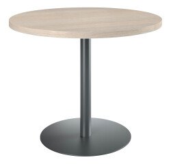 Mesa de reunión redonda Ecla roble gris Ø 100 cm