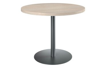 Mesa de reunión redonda Ecla roble gris Ø 100 cm