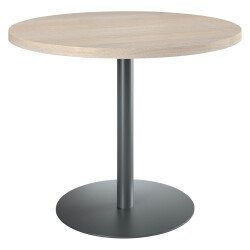 Table de réunion ronde chêne gris Ø 100 cm - Arch