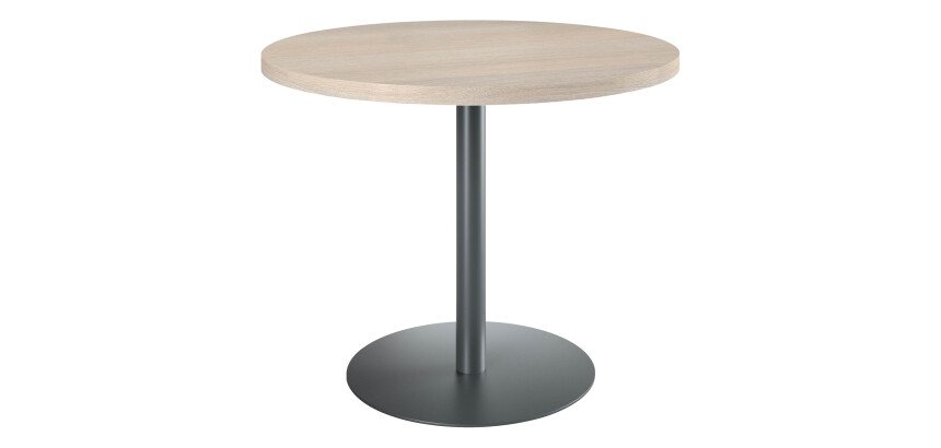 Table de réunion ronde chêne gris Ø 100 cm - Arch