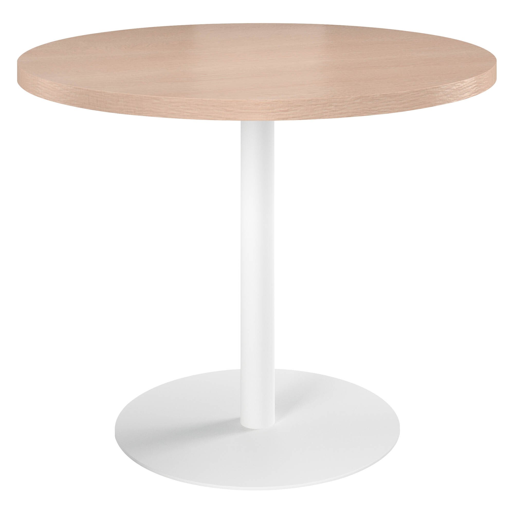 Mesa de reunión redonda Ecla roble claro Ø 100 cm