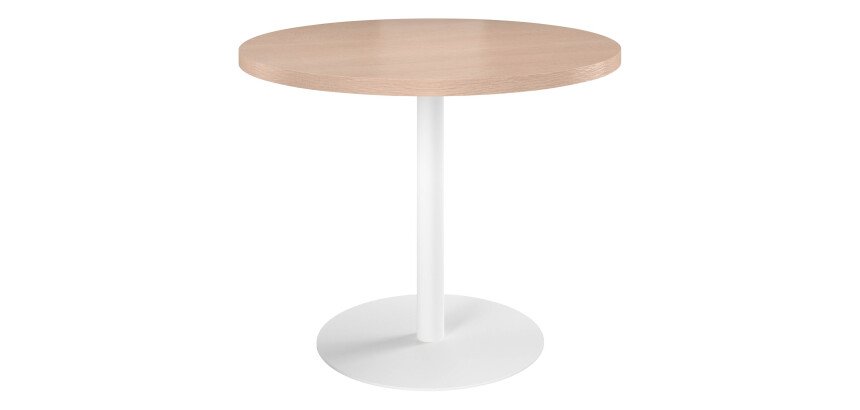 Mesa de reunión redonda Ecla roble claro Ø 100 cm