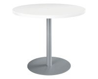 Mesa de reunión redonda Ecla blanca Ø 100 cm