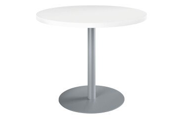 Mesa de reunión redonda Ecla blanca Ø 100 cm