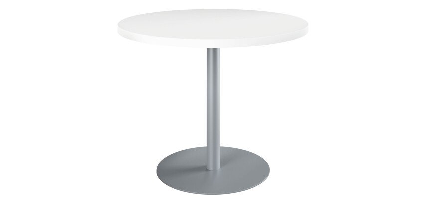 Mesa de reunión redonda Ecla blanca Ø 100 cm