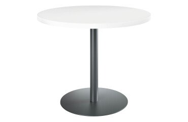 Mesa de reunión redonda Ecla blanca Ø 100 cm
