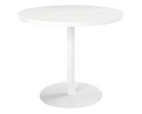 Mesa de reunión redonda Ecla blanca Ø 100 cm